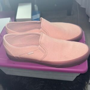 Vans Light Pink Canvas Slip-Ons